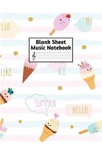 Blank Sheet Music Notebook