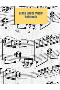Blank Sheet Music Notebook