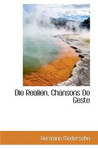 Die Realien, Chansons de Geste