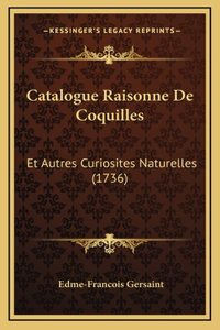 Catalogue Raisonne De Coquilles