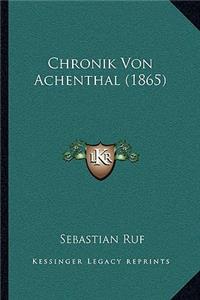 Chronik Von Achenthal (1865)