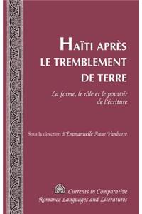 Haïti après le tremblement de terre