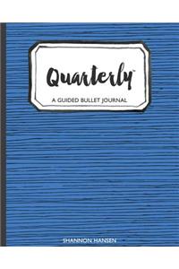 Quarterly Guided Bullet Journal Blue Tribal