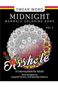 Swear Word Midnight Mandala Coloring Book Vol.3