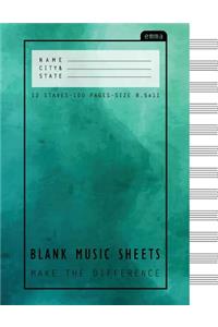 Pastel Blank Music Sheets