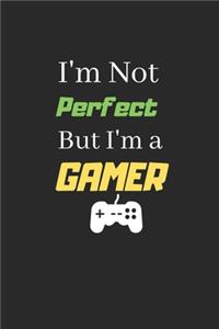 I'm Not Perfect But I'm a Gamer: notebook for gamers and streamers