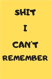 Shit I Can't Remember