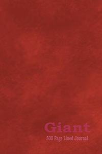 Giant 500 Page Lined Journal: Large Notebook 8.5 x 11 With Red Cover