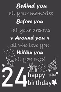 behind you all your memories before you all your dreams happy birthday 24th
