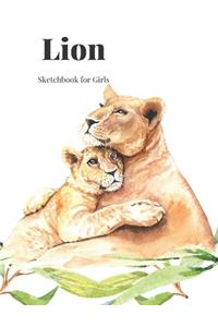 Lion Sketchbook for Girls