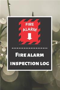 Fire alarm inspection log