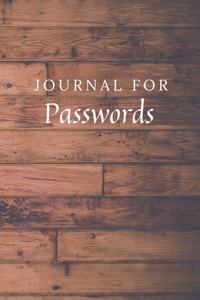 Journal For Passwords