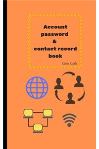 Account password & contact record book