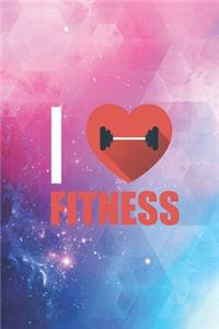 I Heart Love Fitness - Gym Fit Trainer Workout Journal