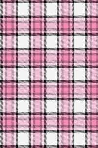 2019 Weekly Planner Pink Black White Plaid Tartan Pattern 134 Pages