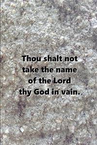 2019 Weekly Planner Religious Theme 2nd Commandment Traditional Stone