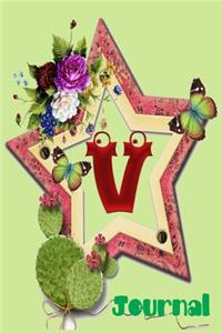 V Journal ( Monogram Initial V )