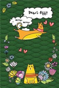 Journal Notebook For Cat Lovers Funny Flying Cartoon Cat 3