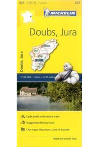 Doubs, Jura - Michelin Local Map 321
