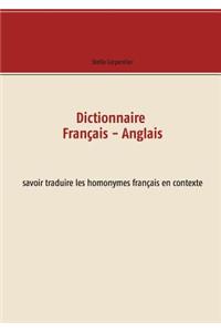 Dictionnaire Français - Anglais