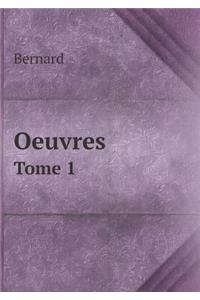 Oeuvres Tome 1