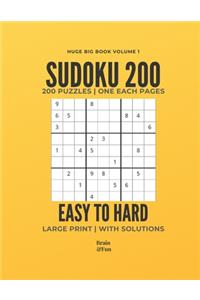 Sudoku Easy To Hard 200 Volume 1