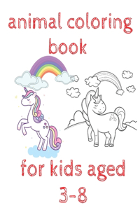 animal coloring book for kids aged 3-8