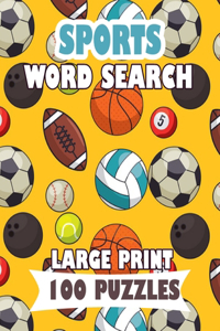 Sports Word Search Large Print 100 Puzzles