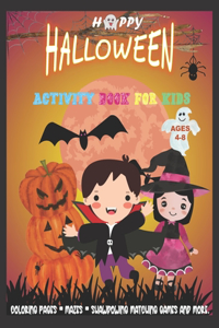 Halloween Activity Book for Kids Ages 4-8