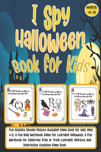 I Spy Halloween Book for Kids Ages 4-8