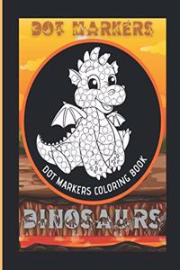 Dot markers coloring book Dinosaurs