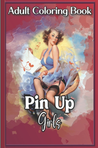 Retro Pin-Up Girls Adult Coloring Book