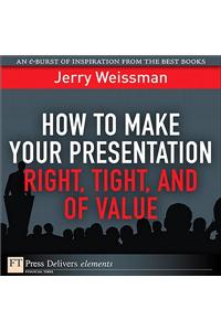 How to Make Your Presentation Right, Tight, and of Value