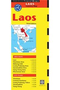 Laos Travel Map Third Edition: Country Map