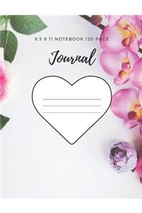 Notebook 8.5 X 11 120 Page Journal