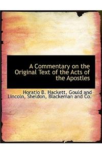 A Commentary on the Original Text of the Acts of the Apostles