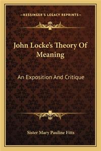 John Locke's Theory of Meaning