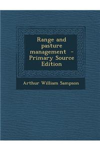 Range and Pasture Management