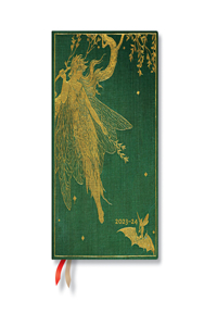 Paperblanks 2024 Olive Fairy Lang's Fairy Books 18-Month MIDI Horiztonal Elastic Band Closure 208 Pg 80 GSM