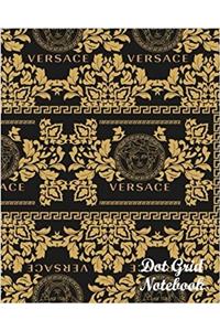 Versace Background Dot Grid Notebook: Dot Grid Pages