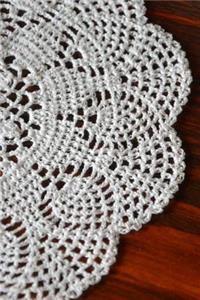 Retro Crocheted Doily Tablecloth Journal