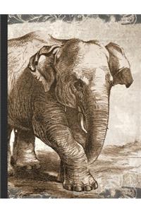 Vintage Elephant Composition Notebook, College Ruled