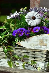 Wicker Flower Basket in the Garden Journal