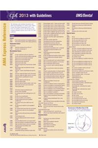 CPT 2013 Express Reference Coding Card Oms/Dental