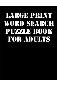 Large print Word Search Puzzle Book for Adults