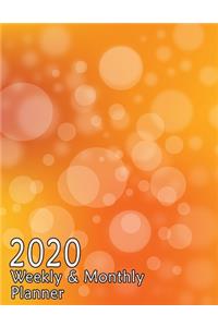 2020 Calendar With Orange Circle Jan - Dec 2020