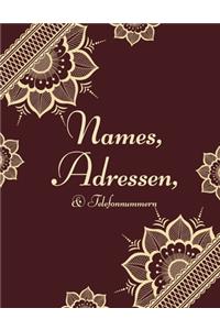 Names, Adressen, & Telefonnummern