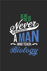 Never Underestimate A Man Who Teach Biology