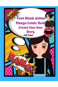 Teen Blank Anime Manga Comic Book Create your Own Story 100 pages