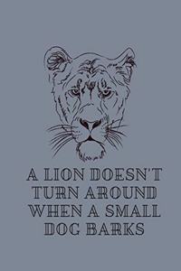 Notebook Lion Quotes Cover, Unlined, 100 Pages